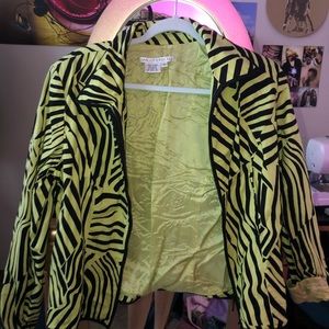 Classic 80s Neon Zebra Jacket
